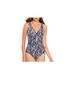 Miraclesuit Chevron-herringbone Gray Silver One Piece Swimsuit Size 16 - photo 1