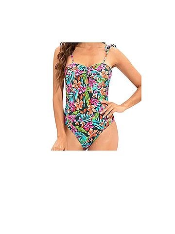 Lucky Brand Floral Tie Shoulder One Piece One Piece Swimsuit (view 1)