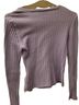 7 For All Mankind Graphic Purple Pullover Sweater Size S - photo 2