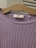 7 For All Mankind Graphic Purple Pullover Sweater Size S - photo 3