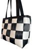 Harveys Checkered-gingham Black White Leather Tote One size - photo 2