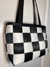 Harveys Checkered-gingham Black White Leather Tote One size - photo 4
