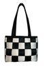 Harveys Checkered-gingham Black White Leather Tote One size - photo 1