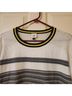 CAbi Stripes White Black Orange Gray Yellow Pullover Sweater Size L - photo 7
