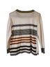 CAbi Stripes White Black Orange Gray Yellow Pullover Sweater Size L - photo 2
