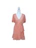 Express 100% Polyester Polka Dots Orange White Cocktail Dress Size S - photo 1