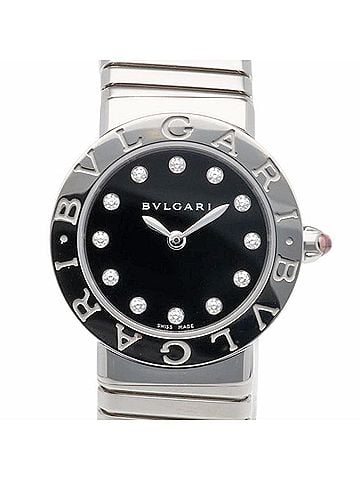 Bvlgari Bulgari Tubogas Watch, Stainless Steel, Quartz, Ladies, BVLGARI, BBL262TS, 12 Diamonds (view 1)