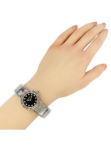 Bvlgari Bulgari Tubogas Watch, Stainless Steel, Quartz, Ladies, BVLGARI, BBL262TS, 12 Diamonds (view 2)