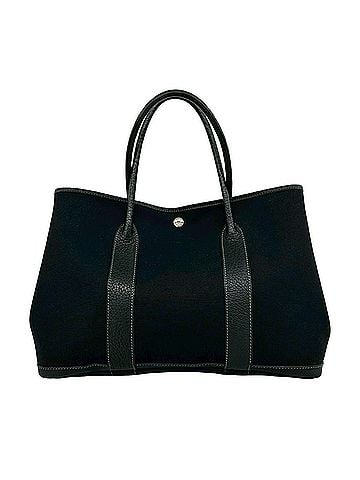 Hermès HERMES Garden Party PM Toile Officier Buffle Leather Tote Bag Handbag Black 19785 (view 1)