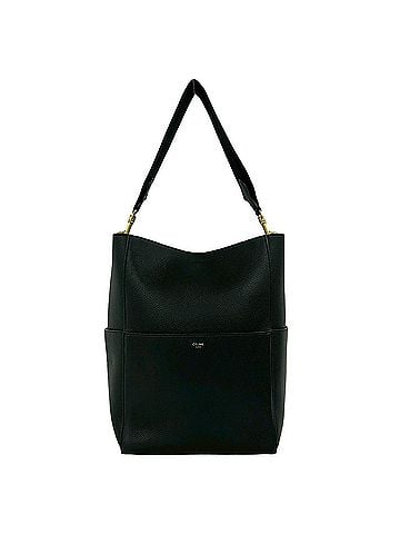Céline CELINE Celine Sangle Bucket Logo Leather Semi-One Shoulder Bag Tote Black Women's 32414 (view 1)