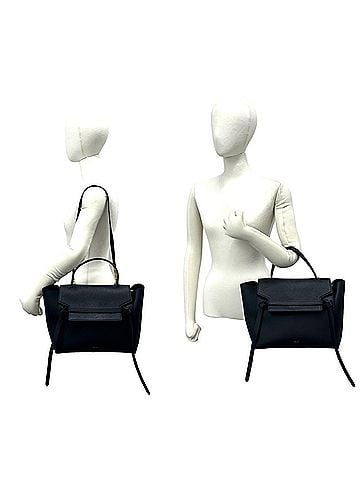 Céline CELINE Belt Bag Mini Leather Genuine 2-way Semi One-Shoulder Handbag Black 88016 (view 2)