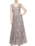 Alex Evenings 100% Polyester Print Tan Multi Color Cocktail Dress Size 16 - photo 1