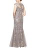 Alex Evenings 100% Polyester Print Tan Multi Color Cocktail Dress Size 16 - photo 2