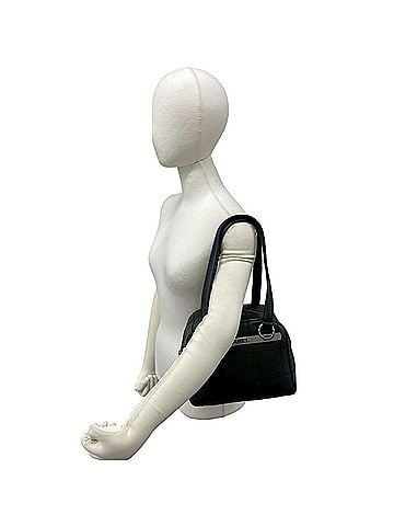 Chanel CHANEL Chocolate Bar Caviar Skin Leather Handbag Semi-Shoulder Bag Black 85-10 (view 2)
