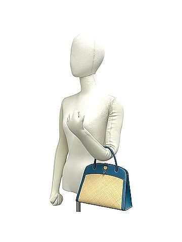 Hermès HERMES Hermes Dalvy Logo Hardware Panama Swift Leather Handbag Mini Tote Bag Blue Jean 31430 (view 2)