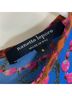 Nanette Lepore 100% Silk Floral Graphic Ombre Paisley Tropical Blue Pink Orange Blouse Size 4 - photo 3