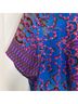 Nanette Lepore 100% Silk Floral Graphic Ombre Paisley Tropical Blue Pink Orange Blouse Size 4 - photo 5