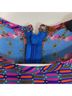 Nanette Lepore 100% Silk Floral Graphic Ombre Paisley Tropical Blue Pink Orange Blouse Size 4 - photo 9