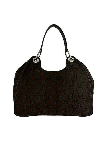 Gucci GUCCI GG pattern canvas leather semi-one shoulder bag tote handbag brown 47981 (view 1)