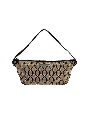 Gucci GUCCI Mini Handbag/Pouch with GG Logo Hardware, Canvas and Leather, Brown/Beige, Item No. 03572 (view 1)