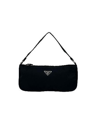 Prada PRADA Prada Triangle Logo Plate Hardware Tessuto Nylon Mini Handbag Pouch Black 02421 (view 1)