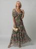 Coast 100% Chiffon Print Multi Color Cocktail Dress Size M - photo 4
