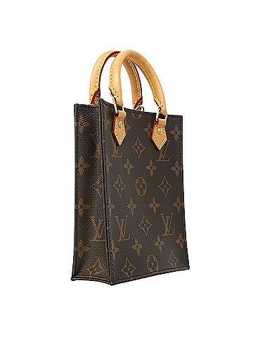 Louis Vuitton Louis Vuitton Monogram Petite Sac Plat Handbag M81295 Brown 2-way bag for women (view 2)