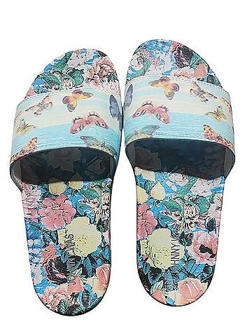 Johnny Was Floral &amp; Butterfly Pool Slide Sandal Sandals (view 1)