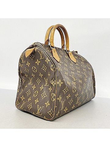 Louis Vuitton Louis Vuitton Monogram Speedy 30 Handbag M41108 Brown Women's (view 2)