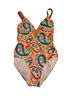 Boden Paisley Multi Color One Piece Swimsuit Size 10 - photo 1