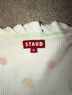 STAUD 100% Cotton Floral White Sleeveless Blouse Size M - photo 3