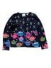 Michael Simon Floral Black Multi Color Cardigan Size M - photo 1