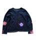 Michael Simon Floral Black Multi Color Cardigan Size M - photo 2