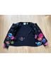 Michael Simon Floral Black Multi Color Cardigan Size M - photo 6