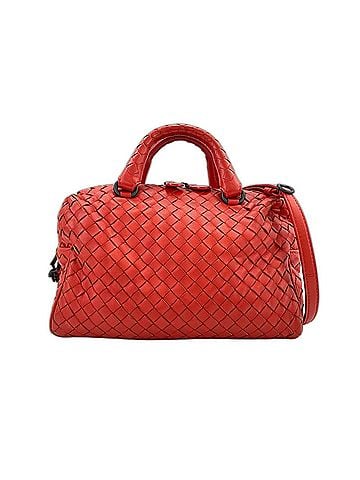 Bottega Veneta BOTTEGA VENETA Leather Intrecciato Handbag, Red (view 1)