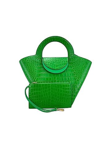 Bottega Veneta BOTTEGA VENETA Leather Doll Tote Bag, Green (view 1)