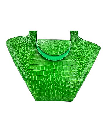 Bottega Veneta BOTTEGA VENETA Leather Doll Tote Bag, Green (view 2)