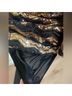 Bebe Chevron-herringbone Black Gold Cocktail Dress Size XS - photo 6