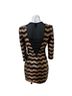 Bebe Chevron-herringbone Black Gold Cocktail Dress Size XS - photo 2
