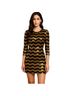 Bebe Chevron-herringbone Black Gold Cocktail Dress Size XS - photo 8