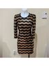 Bebe Chevron-herringbone Black Gold Cocktail Dress Size XS - photo 4
