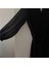 Express 100% Polyester Solid Black Casual Dress Size L - photo 4