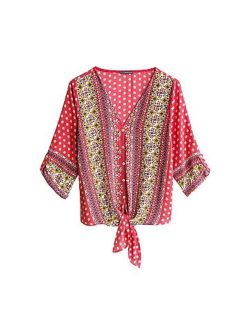 West Kei 3/4 Sleeve Button-Down Shirt (view 1)
