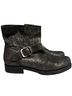 FRYE 100% Leather Black Gold Ankle Boots Size 9 1/2 - photo 1