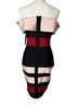 Venus Color Block Black Pink Red Cocktail Dress Size S - photo 2