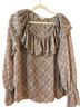 WAYF Floral Multi Color Long Sleeve Blouse Size 1X - photo 1