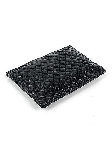 Chanel Chanel Boy Clutch Bag, Coco Mark, Matelassé, Caviar Leather, Black, Women's (view 2)