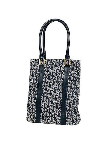 Christian Dior Christian Dior Trotter Pattern Tote Bag, Canvas, Navy, Women's (view 1)
