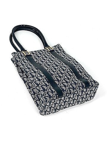 Christian Dior Christian Dior Trotter Pattern Tote Bag, Canvas, Navy, Women's (view 2)