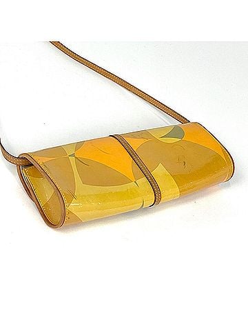 Louis Vuitton Louis Vuitton Pochette Fleur Shoulder Bag, Monogram Vernis, Yellow, M91117, Women's (view 2)